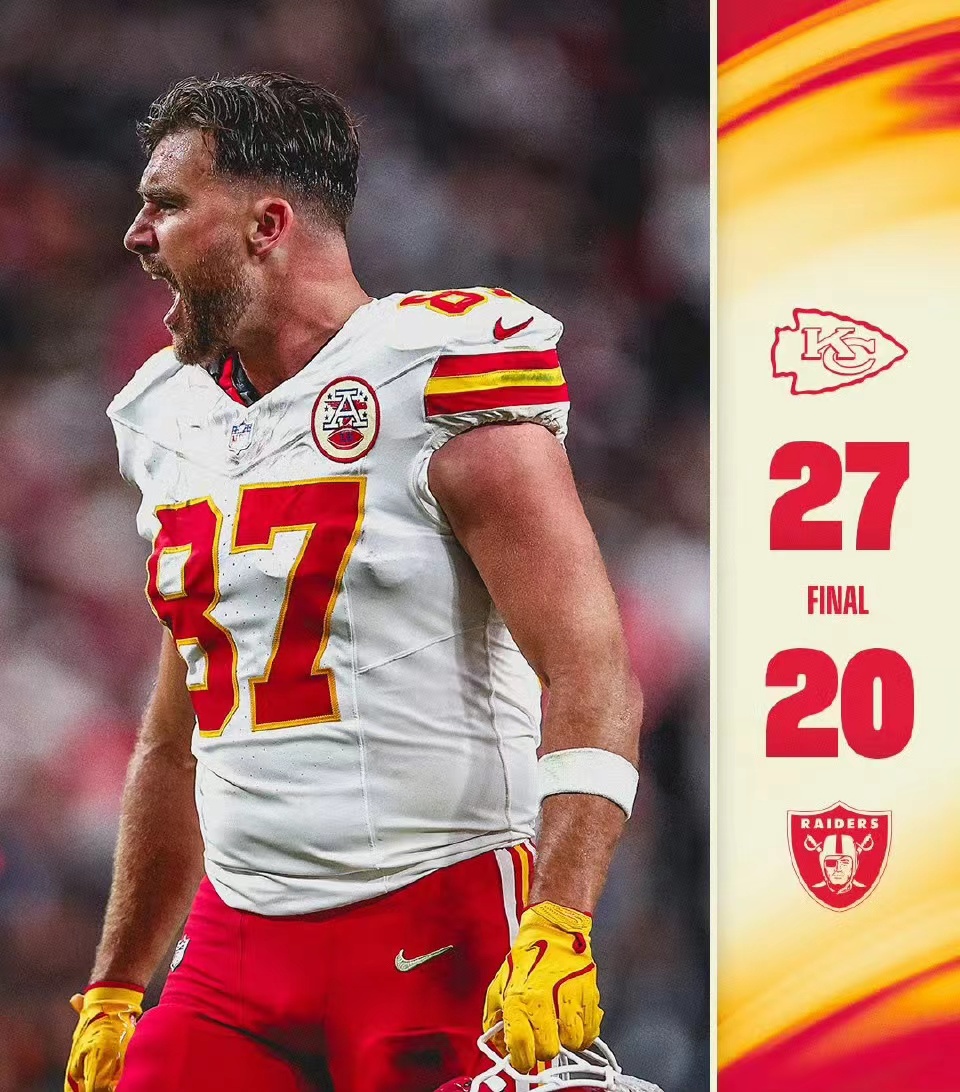 Après 7 semaines, les Chiefs, champions en titre, ont repris la tête avec un bilan parfait